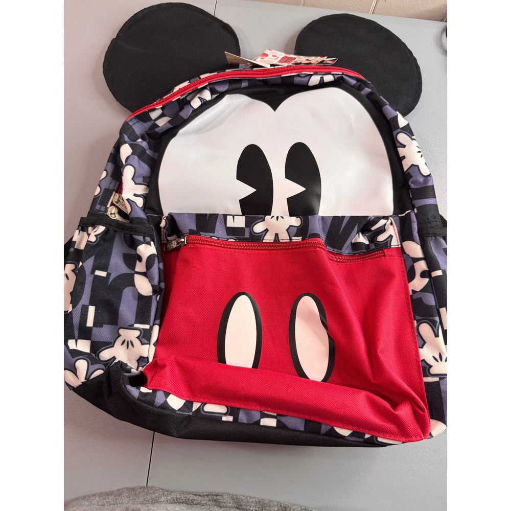 Disney Backpack Kids OS Multi NWT Mickey Mouse 3D Ears Graphic Print School Bag